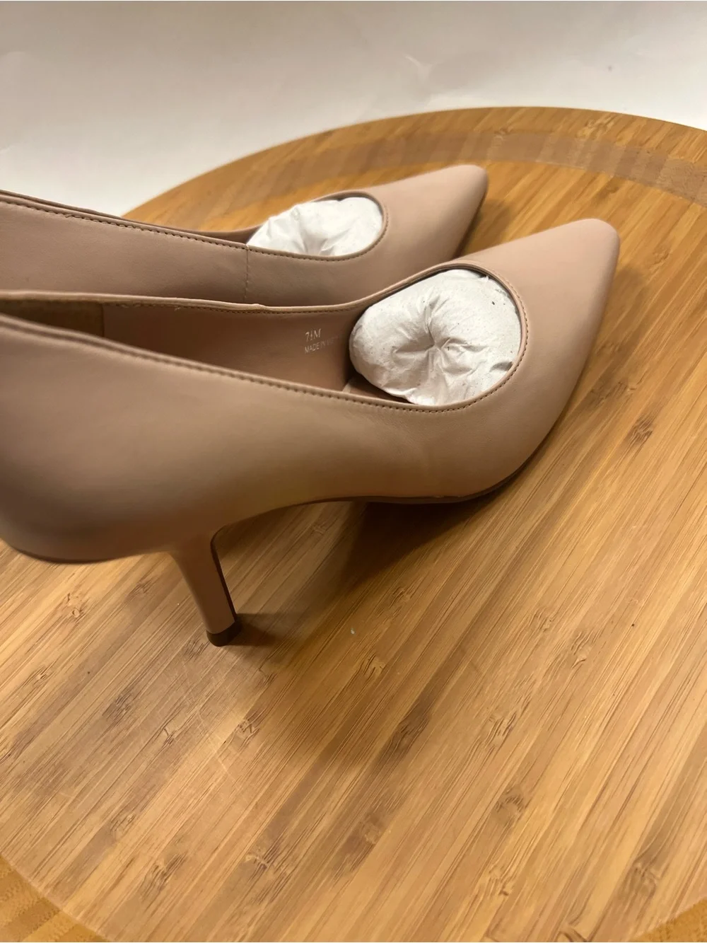 Polina Blush Pink Nappa Leather Pointed-Toe High Heels by Paolo Size 7.5